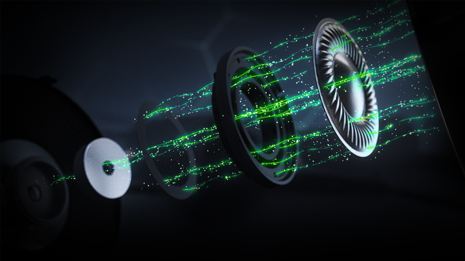 The Barracuda V2 Pro's 40mm TriForce Bio-Cellulose drivers unlock THX Spatial Audio+ with 7.1.4 virtual surround on PC. Image: Razer.